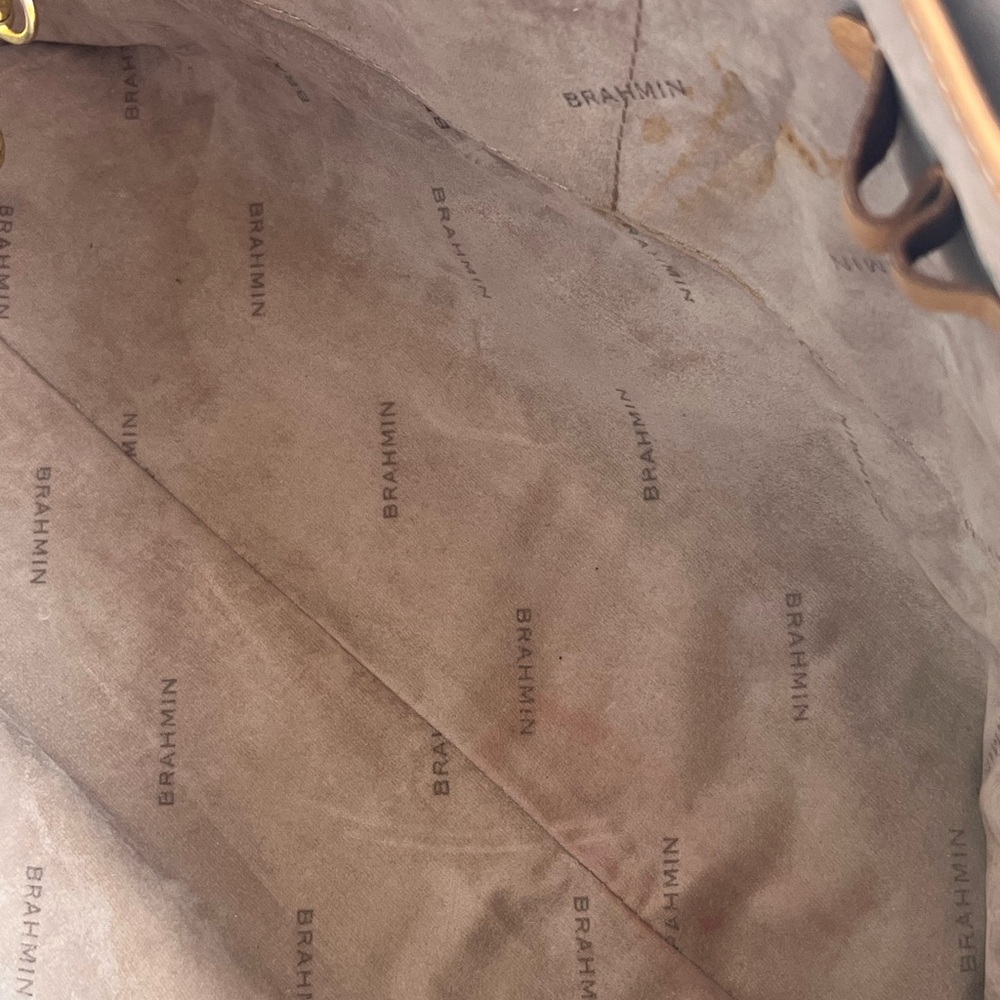 Brahmin Large Duxbury Satchel NEPAL Leather NATURAL - Picture 5 of 16